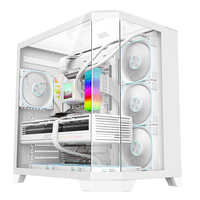 AntarcChill OEM ODM Tempered Glass ATX M-ATX ITX White Gaming Pc Case Cpu Gamer Cabinet Computer Cases Towers