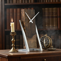 Horloge de table en bois au design moderne, personnalisez votre message, horloge de table antique, horloge d'échecs, produits de décoration intérieure, horloge murale islamique Azan