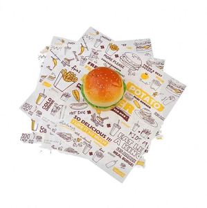 Papier sulfurisé personnalisé avec logo pour la cuisson du pain et des hamburgers - Product Image 1