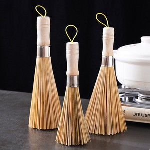 Natural Bamboo Pot <b>Brush</b> Long Handle Kitchen Cleaning Tool For Cooking Utensils - Product Image 2