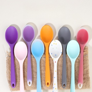 Cucchiaio per Bambini in <span class=keywords><strong>Silicone</strong></span> Morbido con Manico Lungo, Utensile da Cucina, 100 Pezzi, Sostenibile e Lavabile in Lavastoviglie - Product Image 4