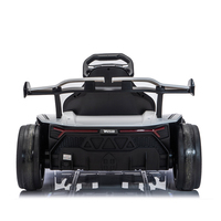 Kart à pédales électrique haut de gamme pour adultes 24V avec 3 vitesses et lumières LED colorées, kart électrique pour enfants