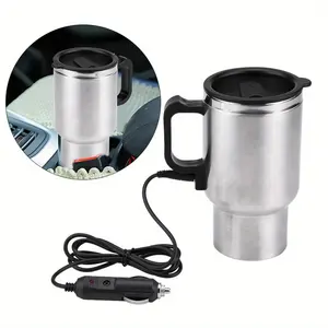 Car Kettle Stainless Steel Kettle Travel Thermoses Heating Water Bottle Heating Cup
