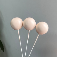 Boules en mousse mates décoratives, fausses boules décoratives pour gâteaux macarons, 5 pièces/paquet, pour la décoration de gâteaux d'anniversaire pour adolescents