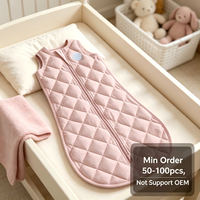 Sac de couchage bébé anti-chocs en coton avec fermeture éclair, motifs colorés, étiquette personnalisée, expédition rapide pour les détaillants internationaux