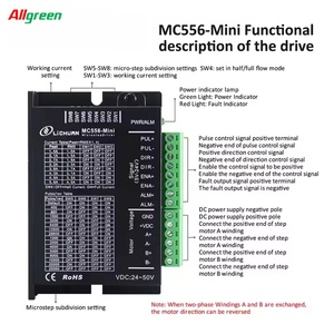 ไดรเวอร์สเต็ปเปอร์ MC556 MINI ราคาประหยัด ใช้ได้กับมอเตอร์สเต็ปเปอร์ Nema23 Nema24 ไดรเวอร์สเต็ปเปอร์ CNC MINI - Product Image 2