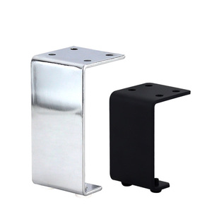 Furniture Leg Heavy Duty Metal <b>Cabinet</b> Support 8cm 10cm 12cm Matte <b>Black</b> Chrome Plated Gunmetal Modern Design - Product Image 2