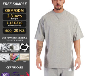 T-shirt personalizzate da uomo taglie forti, vestibilità oversize e ampia, per bodybuilding, fitness e sport, a maniche corte, 90% cotone 10% spandex, t-shirt neutre. - Product Image 1