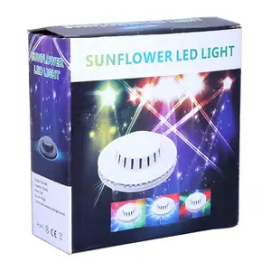 Mini Rotating ufo Light with Voice Activated 48 beads LED Sunflower Effects Stage Disco Light