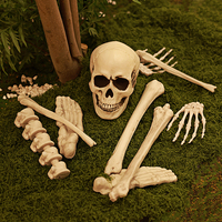 10 Piezas de Modelo de Esqueleto Humano Desmontable - Accesorios de Decoración de Halloween para Casa Embrujada, Fiestas y Educación Científica