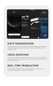 نظارات ذكية بتقنية العدسات الكهروضوئية الجديدة لعام <span class=keywords><strong>2026</strong></span> مع كاميرا بدقة 800 واط وتصوير فيديو بدقة 1080 بكسل ومساعد ذكاء اصطناعي ChatGPT للترجمة - Product Image 5