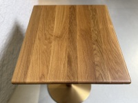 Ensemble de table de restaurant moderne en bois massif avec chaises de salle à manger en bois, sièges rembourrés, mobilier commercial nordique pour café, bistrot, hôtel