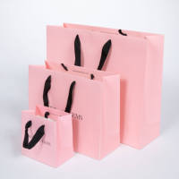 Bolsas de Papel de Lujo con Logotipo Personalizado Impreso al por Mayor, Bolsas de Papel de Color Personalizadas para Ropa, Zapatos y Calcetines, Papel Reciclable con Asa de Mano