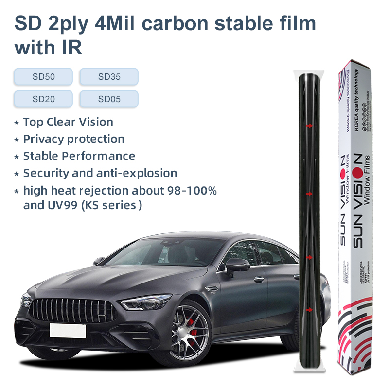 Film stable carbone SD 2 plis 4Mil avec IR