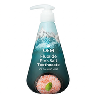 Dentifrice au sel rose 285g, enrichi en fluorure, nettoyage en profondeur, haleine fraîche, soin buccal, dentifrice domestique, fabricant OEM