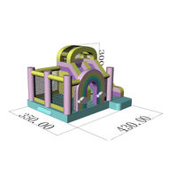 Château gonflable arc-en-ciel gonflable avec toboggan Château gonflable arc-en-ciel en PVC