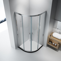 Porte de douche coulissante en alliage d'aluminium sur mesure, cabine de douche en verre trempé, cabine de salle de bain