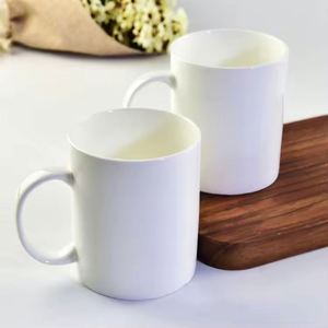 Lightweight <b>Bone</b> <b>China</b> Mugs Pure White Ceramic Cups for Coffee <b>Tea</b> Milk Custom Logo Printing Hotel Restaurant - Product Image 4