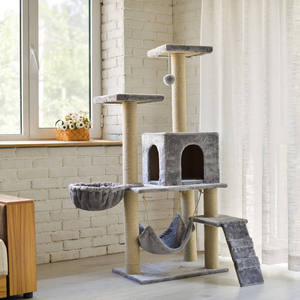En gros, Arbre à chat moderne personnalisé, <span class=keywords><strong>Château</strong></span> en sisal, Grande structure d'escalade multi-niveaux, Maison et condo pour chat avec zones de griffage - Product Image 3
