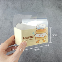 Conteneur en papier pour desserts de boulangerie avec poignée pour soufflé, beignets, dorayaki, pâtisseries, collations, boîte à emporter et solution sac en papier