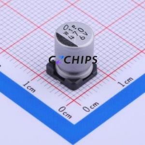 Condensador Electrolítico de Aluminio SMD UWT0J471MNL1GS, D8xL10mm 470uF 20% 6.3V 315mA-10kHz - Product Image 1