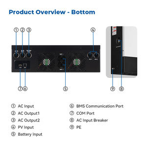 Convertisseur solaire <span class=keywords><strong>hybride</strong></span> 12KW 48V, double sortie AC, BMS 160A, chargeur solaire MPPT, convertisseurs solaires hors réseau avec 10% de réduction, HOT en Afrique - Product Image 5