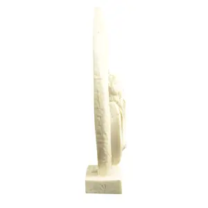 Retro Holy Family Figurine 4.72 "Tinggi Tekstur Batu Pasir Resin Kerajinan Natal Nativity Adegan Dekorasi Liburan