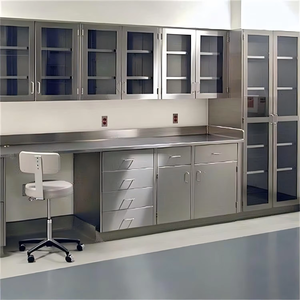 Schone ruimte hoogwaardige 304 roestvrijstalen laboratoriumtafel, aanpasbare experimentele werkbank voor laboratoria - Product Image 4