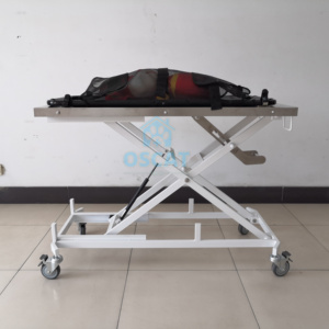 OSCAT veteriner ekipmanları klinik yükseklik ayarlanabilir sedye özellikleri 304 paslanmaz çelik yüzey ve Premium tıbbi tekerlekler - Product Image 3