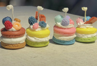 E078 bougie parfumée en forme de Macaron pour mariage, anniversaire, Dessert romantique, bougies en cire de soja