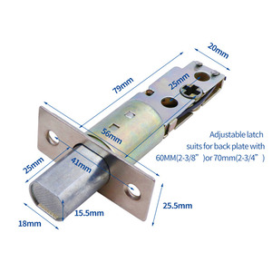 Serrure de sécurité pour porte d'entrée, pêne dormant à cylindre unique, couleur argent, avec clés - Product Image 3