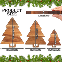 Ensemble de planches à découper de cuisine avec poignées, accessoires de cuisine en acacia, planche à découper en forme de sapin de Noël, planche à charcuterie