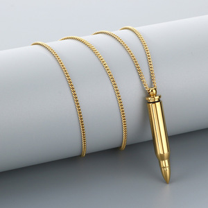 Içi boş tasarım paslanmaz çelik mermi Urn kolye kolye sevdiklerinin kül veya taşınabilir parfüm depolama kremasyon için - Product Image 3