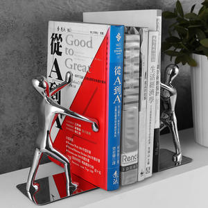 Sujetalibros Verticales de Metal Art Deco Creativo, Soporte para Libros de Escritorio, Decoración Moderna para Oficina y Hogar, Regalo de Cumpleaños para Estudiantes, Organizador de Libros - Product Image 6