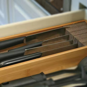 Hot Bán Bằng Gỗ Loại Ngăn Kéo Dao Chủ Hộp Nhà Bếp Nguồn Cung Cấp Ngang Bằng Gỗ Dao Lưu Trữ Giá - Product Image 5