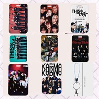 Stray Kids RUN IT THIS & THAT Tempat Kartu Retractable dengan Gantungan Kunci Lanyard Bangchan Felix Bus Subway Access ID Badge Case Hadiah