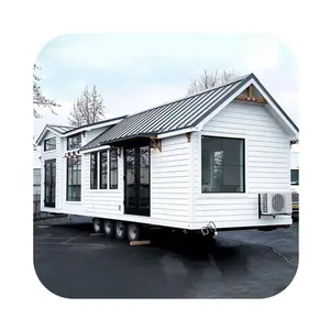 Factory price modern light steel villa houses ready to ship cheap travel trailer rv camper motor homes caravan