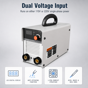 Poste à souder numérique DC à électrode, double tension 110V/220V, portable, machine à souder MMA <span class=keywords><strong>Sarc</strong></span> 250DV, poste à souder numérique DC à électrode - Product Image 2