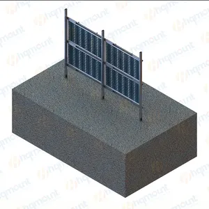 Hqmount solaire clôture verticale montage au sol support vertical solaire vertical bifacial fermes PV rack