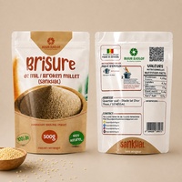 Sachet refermable personnalisé de qualité alimentaire pour poudres et granulés, avec fermeture éclair, impression recto-verso multicolore, OEM