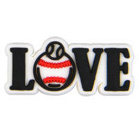 Breloques pour chaussures de baseball, Pins pour sabots 'Baseball Mom & Vibes', Décorations sportives en PVC pour sabots