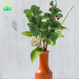 מלאכותי חג המולד בוש הולי בוש הולי ברי גזע צמח אגרטל מילוי עלים הביתה לאגרטל פירות יער אדום שולחן אוכל שולחן - Product Image 4