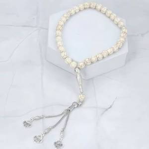 YASEEN Tasbih Étnico Ligero de 10 mm con Patrón Turquesa y 33 Cuentas para Oración en la Mezquita y Adoración en Viajes - Product Image 1