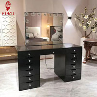 Meuble-lavabo à bas prix Table de chambre à coucher Miroir de courtoisie à LED avec gradateur tactile à lumière LED Coiffeuse de maquillage moderne