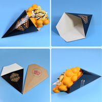 Boîte d'Emballage Jetable Anti-Graisse pour Frites, Churros et Crêpes