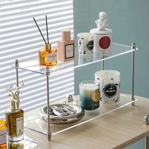 2/3 Layer Perfume Rack Display Stand Desktop Acrylic Perfume Aroma Fragrance Storage Box Multifunctional Storage Rack