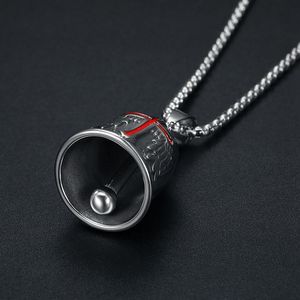 Collier en acier inoxydable Bijoux Cadeau Rétro Punk <span class=keywords><strong>Moto</strong></span> Ailes d'Ange Motocyclette Pendentif Cloche porte-bonheur - Product Image 4