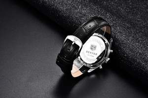 Jam Tangan Pria Benyar 5193 Terbaru, Multifungsi Kronograf Fase Bulan, Tali Kulit Sapi, Quartz, Bisnis, Stopwatch, Tanggal, 24 Jam - Product Image 5