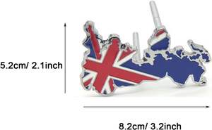 British Flag <strong>UK</strong> Flag United Kingdom Flags <strong>Car</strong> Emblem Logo for <strong>Car</strong> Front Grille Personalized Metal Grill <strong>Badge</strong> Including Screws - Product Image 2