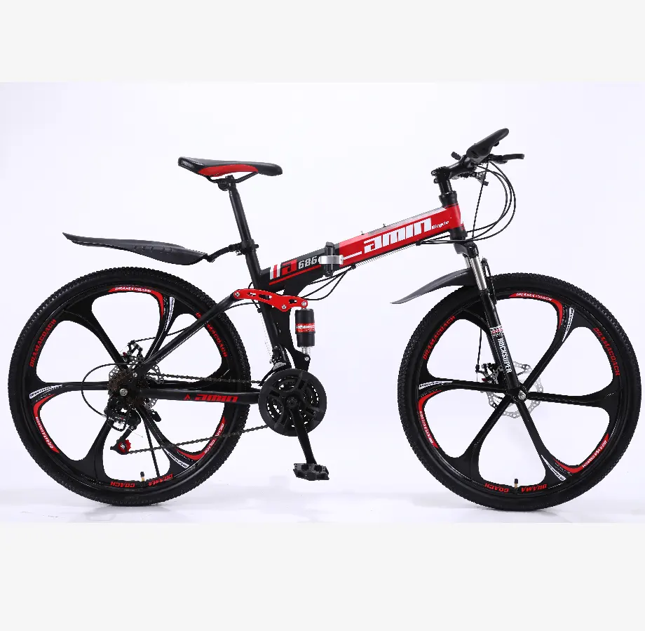 High quality 26 inch folding MTB bike 21 speed foldable steel frame men mountain bike for adult